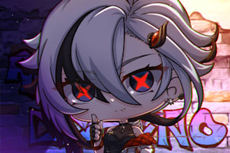 draw cute chibi anime especially for you