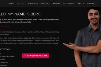 design a modern CV, portfolio, or personal website to boost your online presence