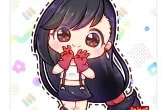 draw anything and character into cute anime chibi style