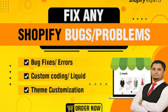 fix any shopify custom coding issue