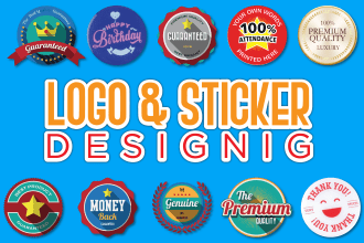 create a badge, sticker, patch, stamp, logo design