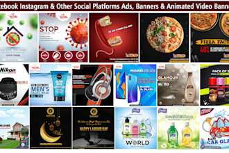 design facebook instagram banners ads and video banners