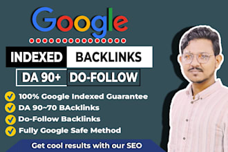 create da 90 dofollow backlinks and index them on google
