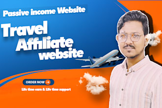 create automated travel affiliate website for passive income