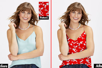 do color correction and pattern change of your photo