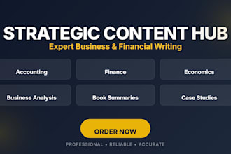 deliver flawless business articles,reports and book summary