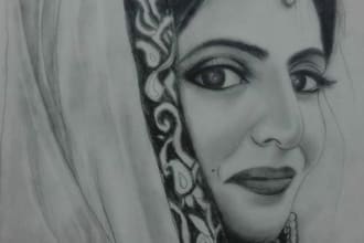 create, draw and illustrate photo realistic pencil sketch