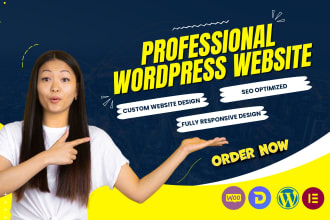 design a professional wordpress website design for you