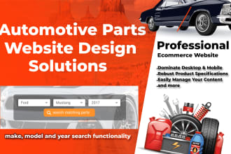 develop automotive parts ecommerce website design auto parts services