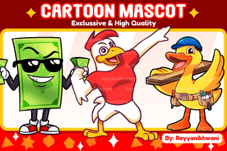 create a professional mascot, animal, cartoon character logo