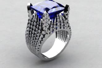 create jewelry model design stl for 3d printing