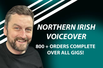 record a northern irish male voice over in english