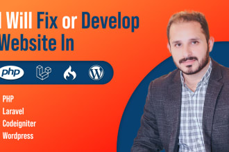 fix or develop PHP, laravel, codeigniter, and wp website