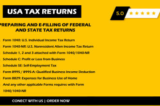 prepare and e file personal tax return in form 1040 or 1040nr