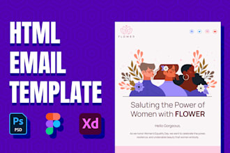 convert figma, PSD, xd into HTML email template