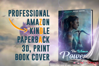 design book cover or ebook cover with front, spine and back