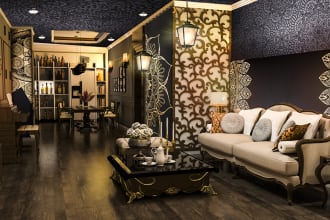 design and render house interior exterior with 3d mockup
