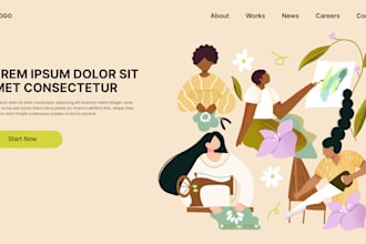 create a vector illustration  for a website or app