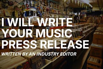 write your music press release or artist bio professionally