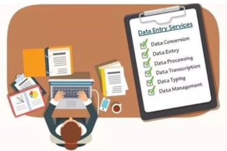do data entry work, data scrapping and collection