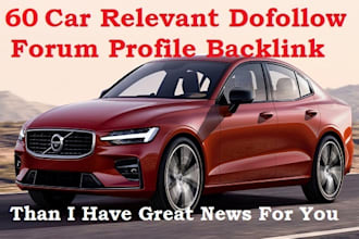 create 60 dofollow car relevant forum profile backlink