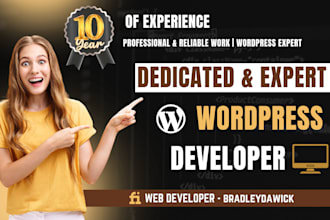 be your dedicated wordpress developer