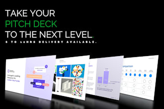 design an exceptional investor pitch deck and powerpoint presentation