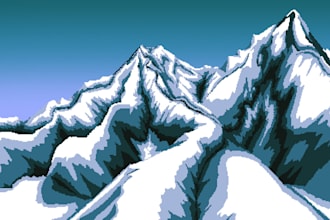 make you a retro video game background in 24 hours