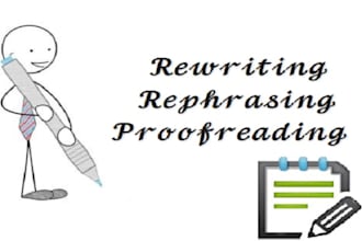 rewrite,proofread and rephrase your articles