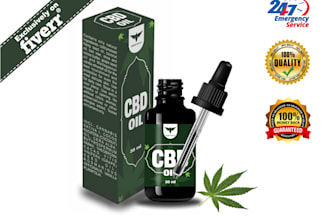 design hemp, cbd label and box packaging