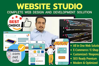 build custom cms website and develop a professional business website