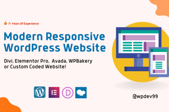 create a modern responsive wordpress website and blog design