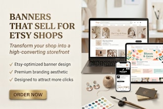 design a beautiful etsy banner for your shop