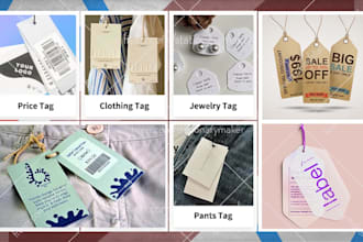 design clothing label, hang tag, price tag, neck label, neck band, hem or sleeve