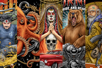 draw detailed art for your tshirt, album cover n cover book