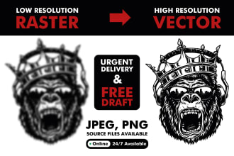 redraw recreate vector trace vectorize logo and image in high resolution