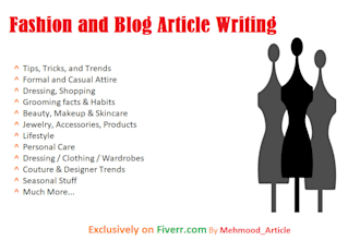 be article or content writer for any fashion or beauty blog