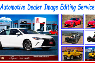 do car photo editing, background replacement and shadow