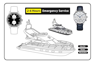 draw vector line art line drawing outline illustration for product diagram