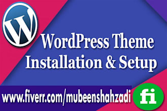 install wordpress, theme and setup like a demo