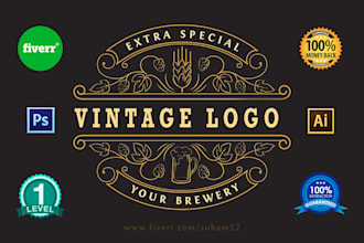 design awesome retro vintage logo design