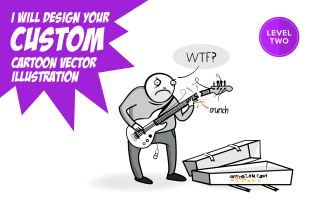 create a vector cartoon illustration for website,blog,book