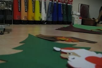 give you my handmade paper animation Christmas greetings video