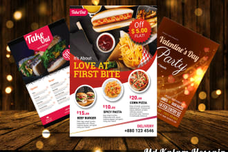 design event occasion party food flyer restaurant menu