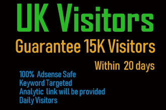 guarantee 20k seo friendly UK traffic