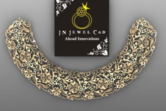 create customize cad jewelry model from sketch with render