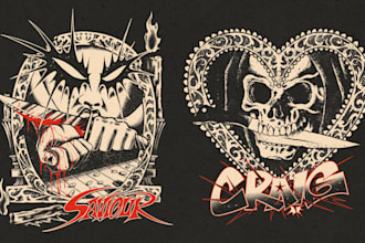 create dark art for tshirt design