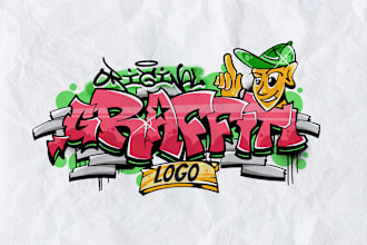 create a legible badass logo design with graffiti style