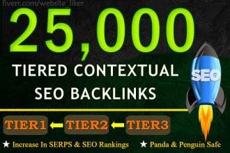 build 25,000 plus tiered contextual seo backlinks