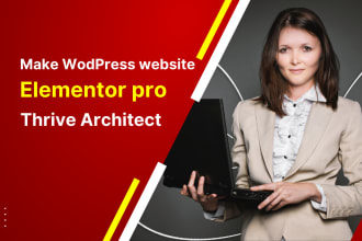 design wordpress elementor pro website or thrive architect